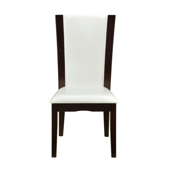 Daisy White/Dark Brown Side Chair