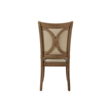 Harald Beige Synthetic Leather & Gray Oak Finish Side Chair (Set-2)