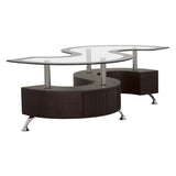 Buckley 3-Piece Coffee Table And Stools Set Cappuccino
