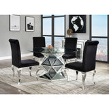 Noralie Mirrored & Faux Diamonds Dining Table