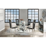 Noralie Mirrored & Faux Diamonds Dining Table