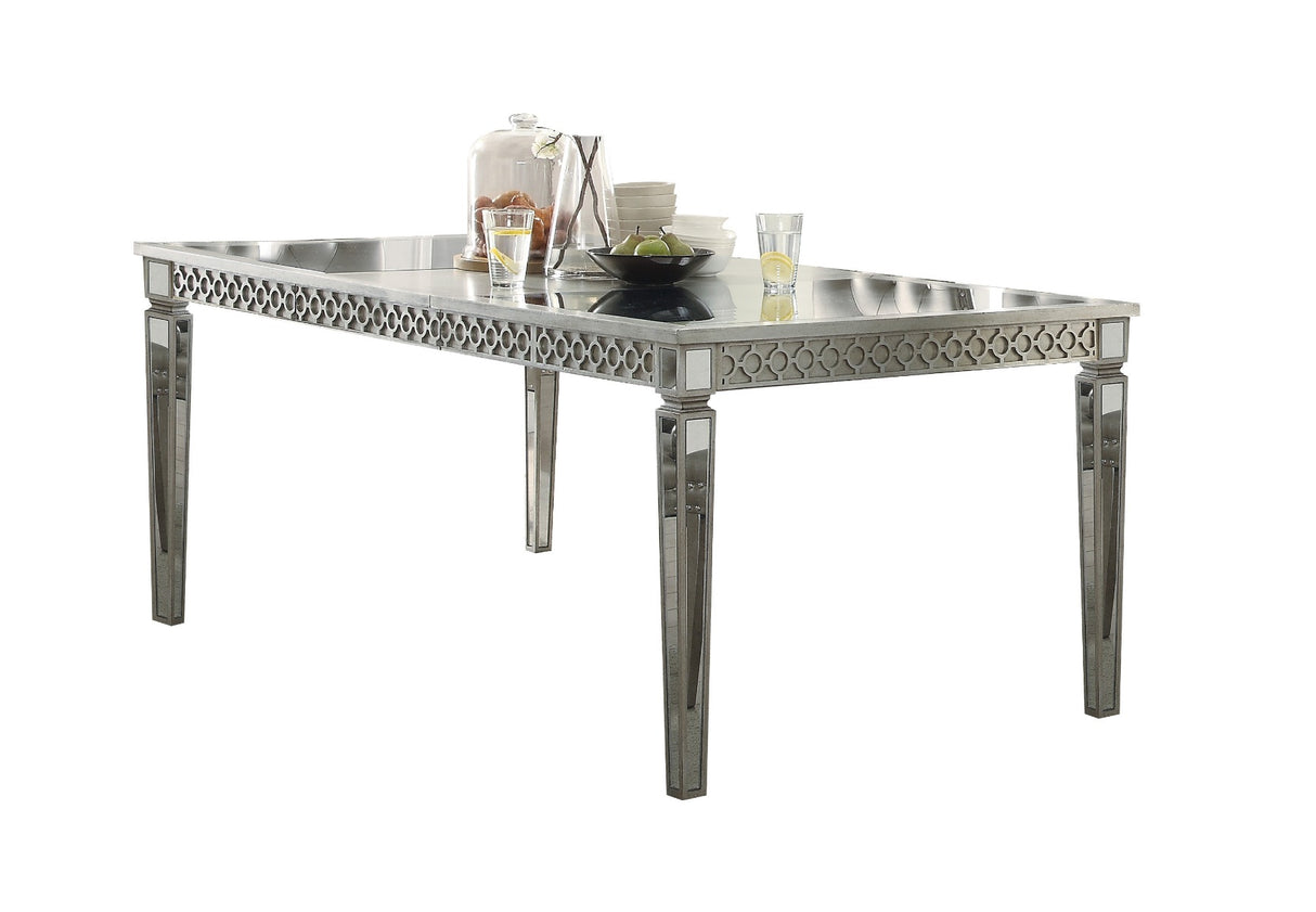 Kacela Mirrored & Champagne Finish Dining Table