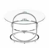 Warren 3-Piece Occasional Set Chrome And Clear