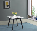 Bayhill Square Faux Marble Top End Table Black And White