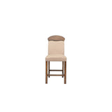 Maurice Linen & Oak Finish Counter Height Chair (Set-2)