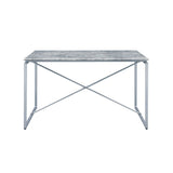 Jurgen Faux Concrete & Silver Finish Dining Table