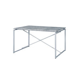 Jurgen Faux Concrete & Silver Finish Dining Table