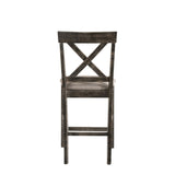 Martha Tan Linen & Weathered Gray Finish Ii Counter Height Chair (Set-2)