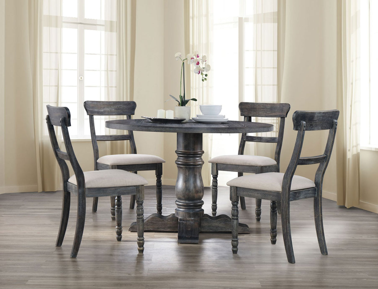 Leventis Weathered Gray Finish Dining Table
