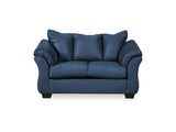 Darcy Blue Sofa, Loveseat And Recliner