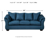 Darcy Blue Full Sofa Sleeper