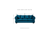 Darcy Blue Sofa And Recliner