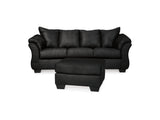 Darcy Black Sofa And Ottoman