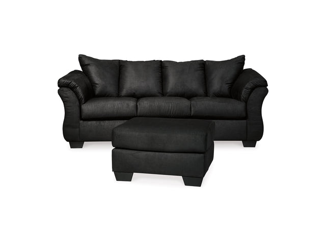 Darcy Black Sofa And Ottoman