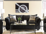 Darcy Black Sofa And Ottoman