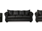 Darcy Black Sofa, Loveseat And Recliner