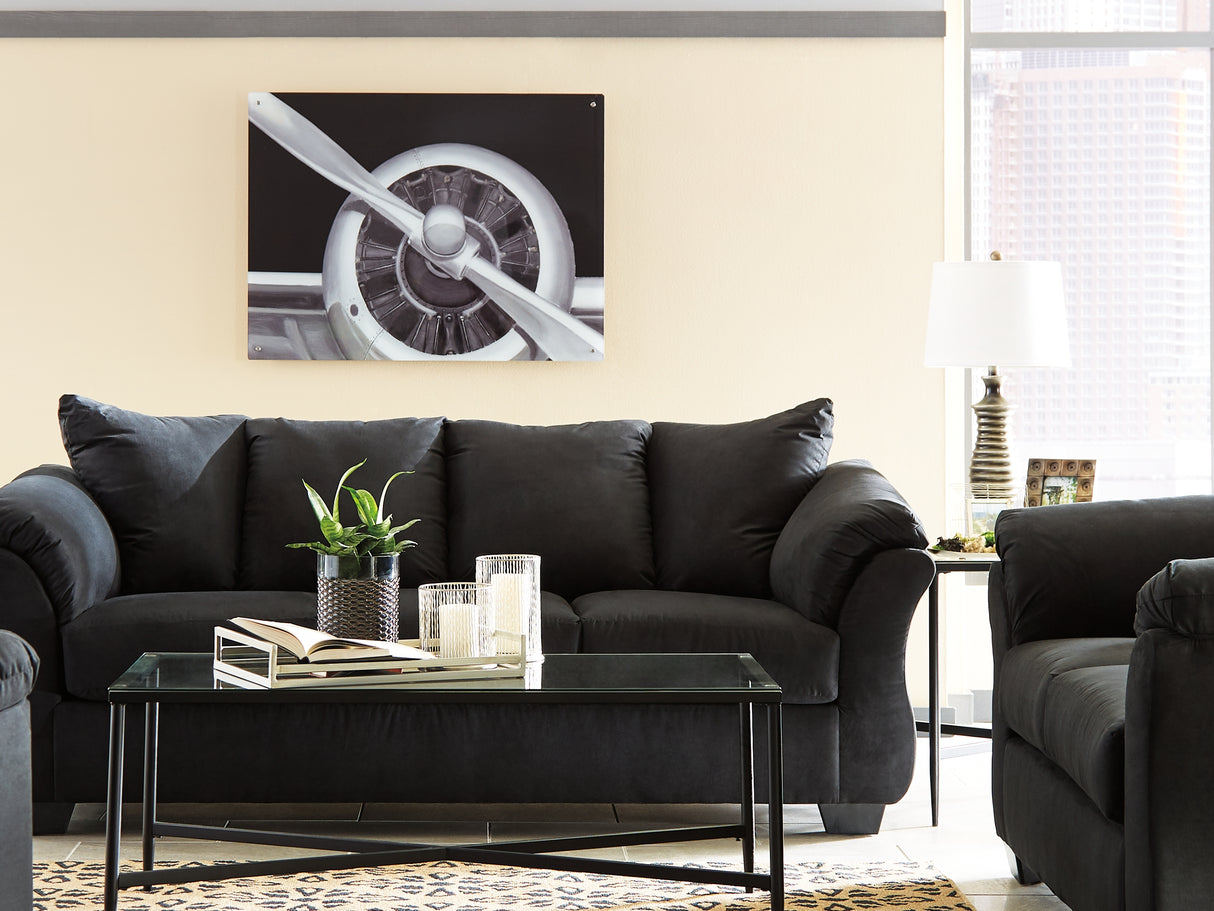 Darcy Black Sofa, Loveseat And Recliner