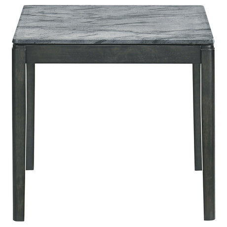 Mozzi 2-piece Coffee and End Table Set Grey Faux Marble