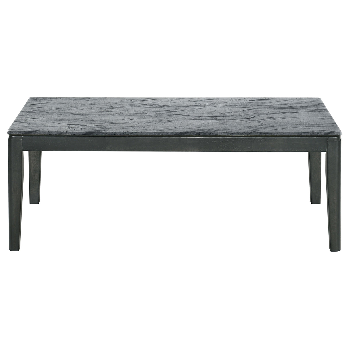 Rectangular Coffee Table Faux Grey Marble And Black