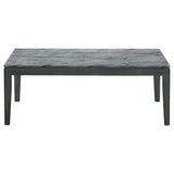 Rectangular Coffee Table Faux Grey Marble And Black