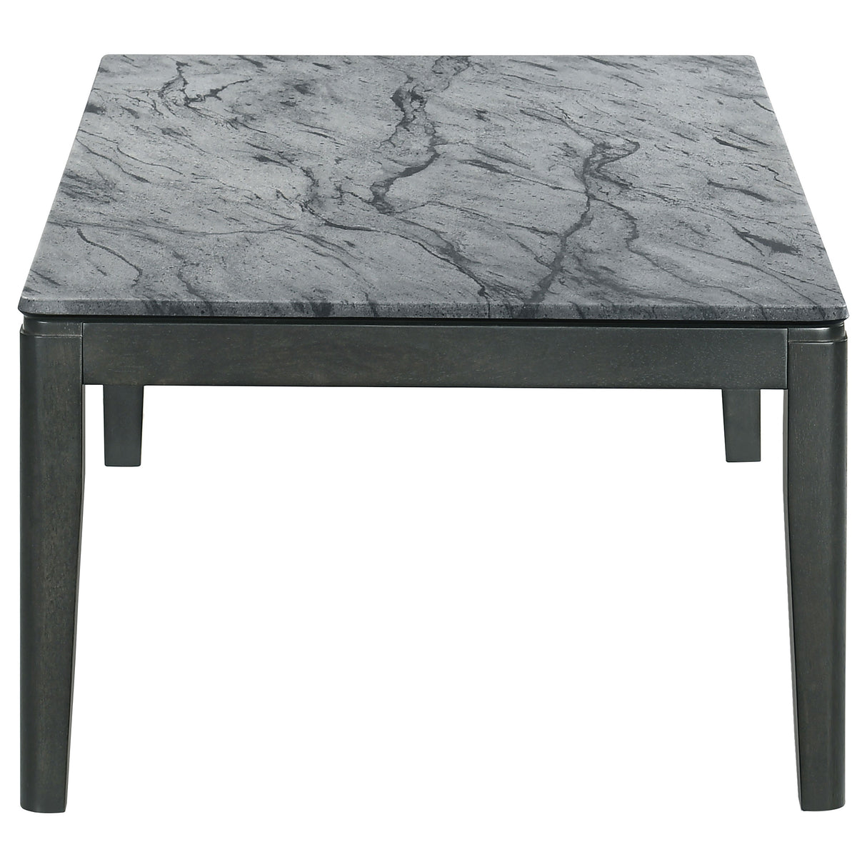 Rectangular Coffee Table Faux Grey Marble And Black