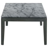 Rectangular Coffee Table Faux Grey Marble And Black