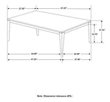 Rectangular Coffee Table Faux Grey Marble And Black