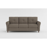 Dunleith Charcoal Gray Velvet Sofa