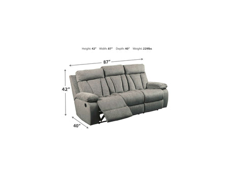 Mitchiner Fog Reclining Sofa And Loveseat