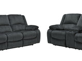 Draycoll Slate Power Reclining Sofa And Loveseat