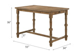 Farsiris Weathered Oak Finish Counter Height Table