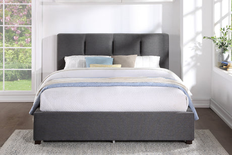 Aitana Graphite California King Platform Bed With Storage Footboard