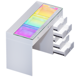 Diana RGB Vanity Desk with Light - 8 Storage Drawers