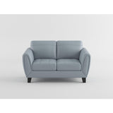 Spivey Aqua Leather Loveseat