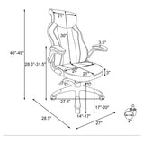 Dustin Adjustable Height Office Chair Black And Silver