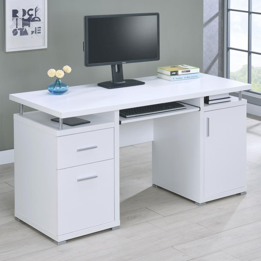 Tracy 2-Drawer Computer Desk White