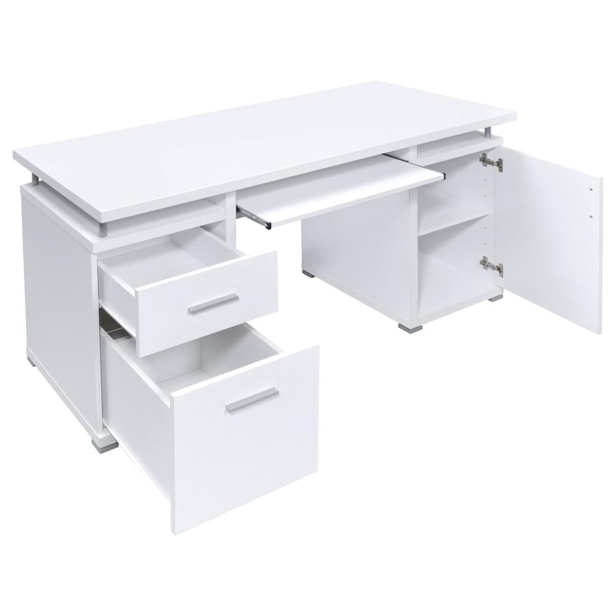 Tracy 2-Drawer Computer Desk White