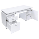 Tracy 2-Drawer Computer Desk White