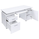 Tracy 2-Drawer Computer Desk White