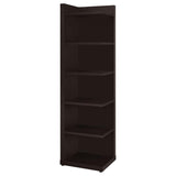 Pinckard 6-Tier Corner Bookcase Cappuccino