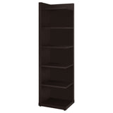 Pinckard 6-Tier Corner Bookcase Cappuccino