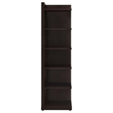 Pinckard 6-Tier Corner Bookcase Cappuccino