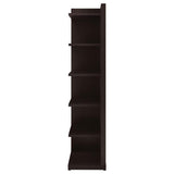 Pinckard 6-Tier Corner Bookcase Cappuccino