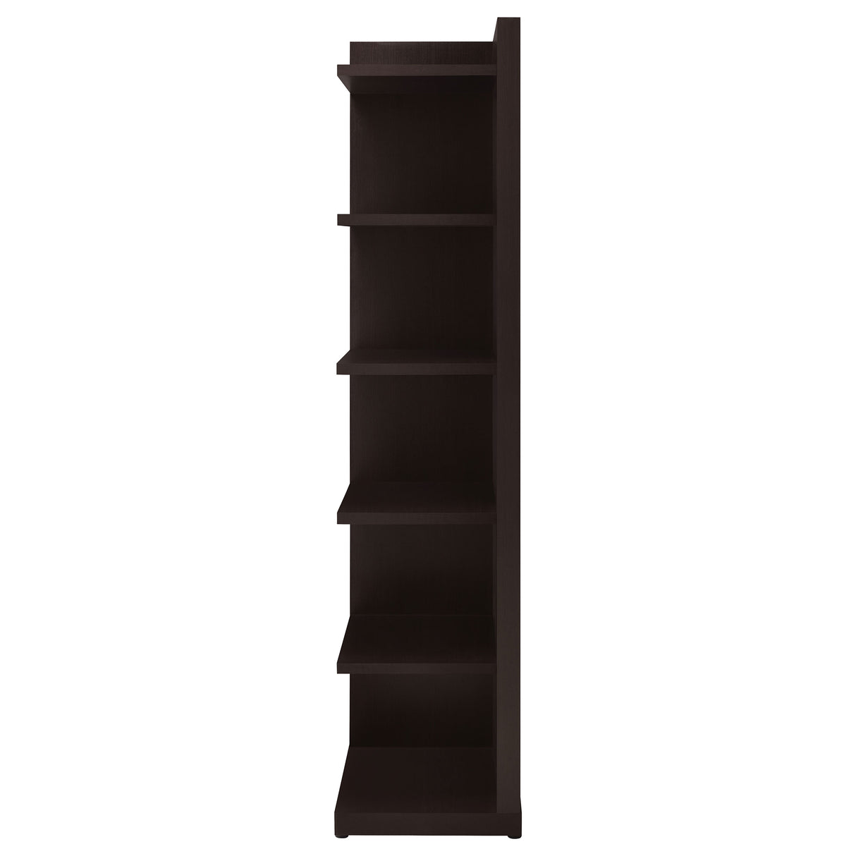 Pinckard 6-Tier Corner Bookcase Cappuccino