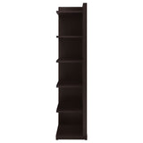 Pinckard 6-Tier Corner Bookcase Cappuccino