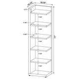 Pinckard 6-Tier Corner Bookcase Cappuccino