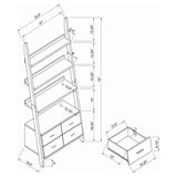 Colella 4-Drawer Storage Bookcase Cappuccino