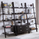 Colella 5-Shelf Ladder Bookcase Cappuccino