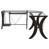 Monterey 3-Piece L-Shaped Computer Desk Set Cappuccino