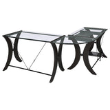 Monterey 3-Piece L-Shaped Computer Desk Set Cappuccino